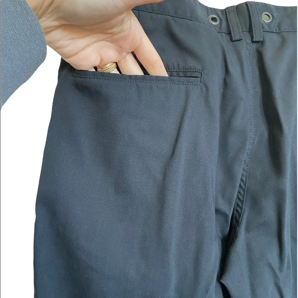 Emporio Armani Matt Line Wool Pants Black